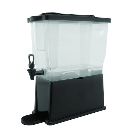 Service Ideas Classic Cold Beverage Dispenser Rectangle, Plastic, 3 Gallon, Black CBDP3BLK